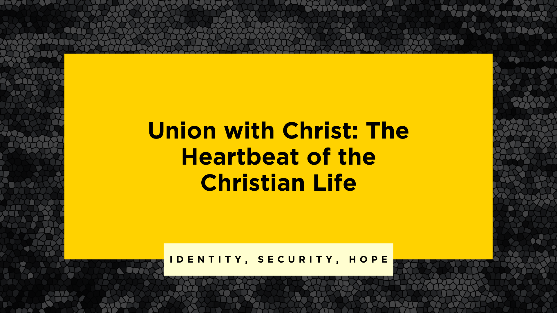 Union with Christ: The Heartbeat of the Christian Life